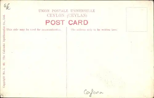 Ak Colombo Ceylon Sri Lanka, Straßenszene, Fort