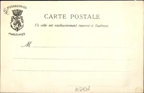 Ak Aden Jemen, Karawanenplatz, Stadtpanorama