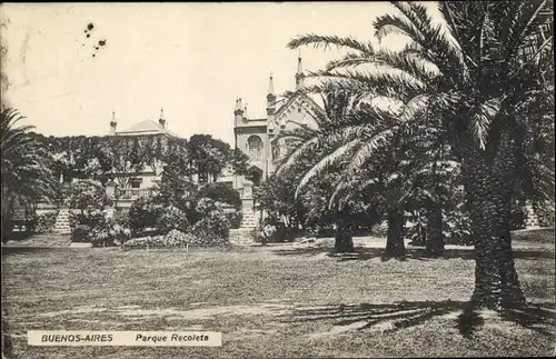 Ak Buenos Aires Argentinien, Parque Recoleta