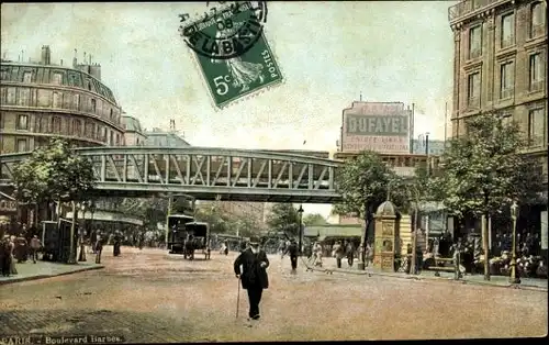 Ak Paris XVIII., Boulevard Barbès