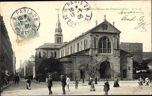 Ak Paris XVIII. Montmartre, Kirche Notre-Dame de Clignancourt