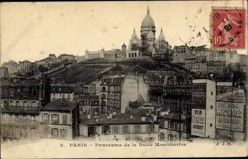 Ak Paris XVIII. Montmartre, Panorama