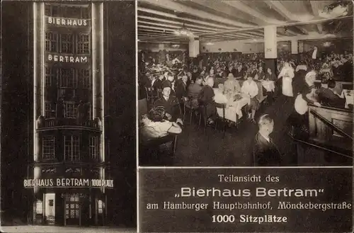 Ak Hamburg, Bierhaus Bertram, Mönckebergstraße 3