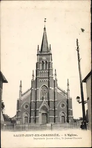 Ak Saint Just en Chaussée Oise, l'Eglise