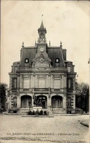 Ak Saint Just en Chaussée Oise, l'Hotel de Ville