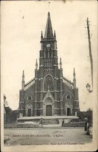 Ak Saint Just en Chaussée Oise, l'Eglise