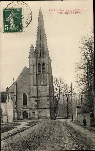 Ak Versigny Oise, l'Eglise