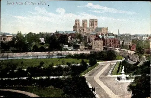 Ak York Yorkshire England, Teilansicht