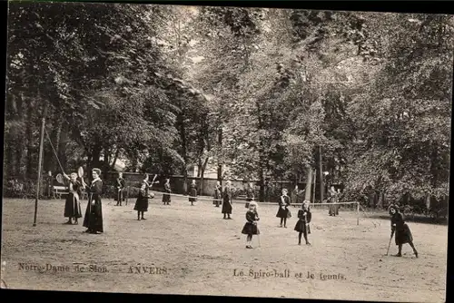 Ak Anvers Antwerpen Flandern, Le Spiro-ball et le tennis