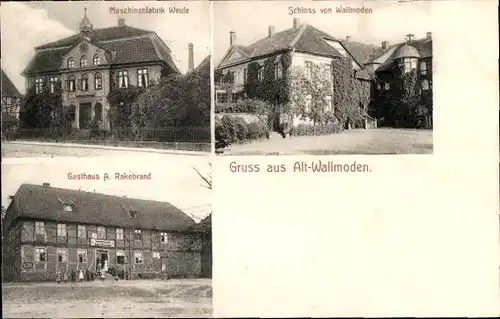 Ak Alt Wallmoden in Niedersachsen, Maschinenfabrik Weule, Schloss, Gasthaus