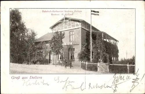 Ak Dollern Niedersachsen, Bahnhofs-Restaurant Kurhaus