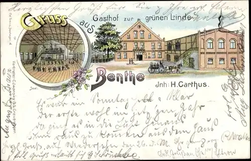 Litho Benthe Ronnenberg in Niedersachsen, Gasthof zur grünen Linde