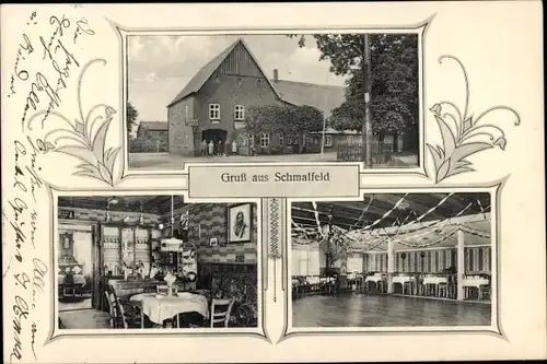 Ak Schmalfeld in Holstein, Gasthof Zum weißen Ross, Innenansichten