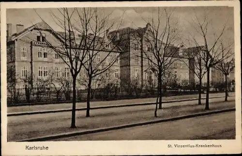 Ak Karlsruhe in Baden, St. Vizentius-Krankenhaus