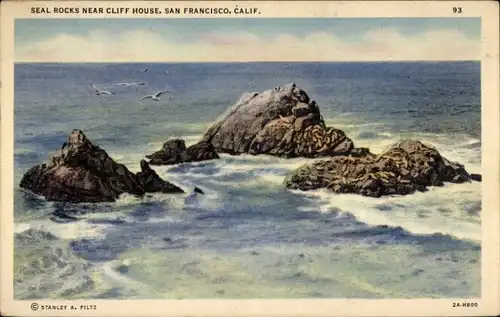 Ak San Francisco Kalifornien USA, Seal Rocks near Cliff House