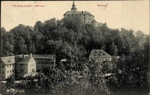 Ak Frýdlant v Čechách Friedland in Böhmen Reg. Reichenberg, Schloss