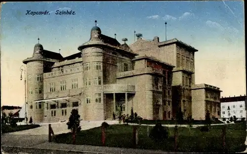 Ak Kaposvár Ungarn, Szinhaz