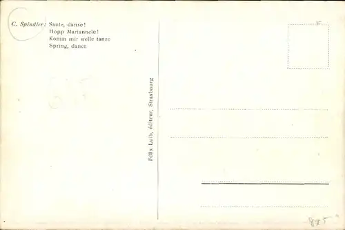 Künstler Ak Spindler, Komm mir weile tanze