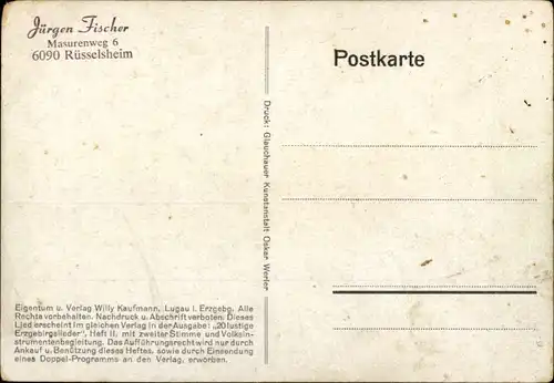 Lied Ak Schie iss e Vuglbeerbaam, Willy Kaufmann