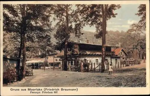 Ak Berlin Zehlendorf Wannsee Moorlake, Gaststätte