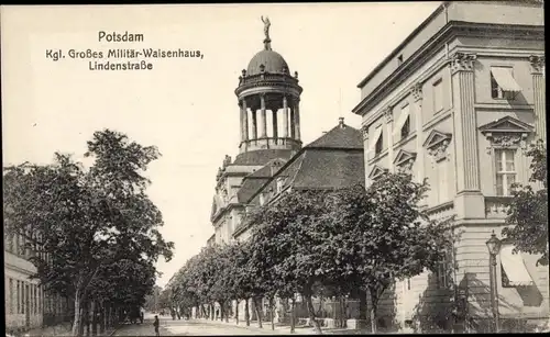 Ak Potsdam in Brandenburg, Großes Militär Waisenhaus, Lindenstraße