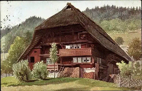 Künstler Ak Gutach im Breisgau Schwarzwald, Bauernhaus