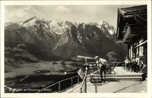 Ak Garmisch Partenkirchen in Oberbayern, St. Martin am Grasberg