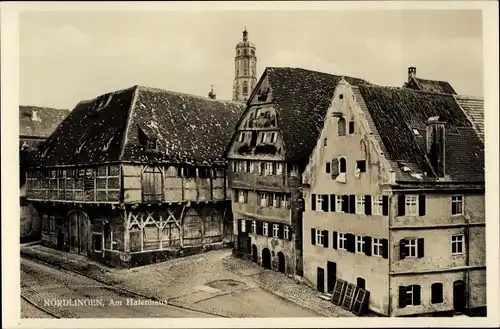 Ak Nördlingen in Schwaben, Am Hafenhaus