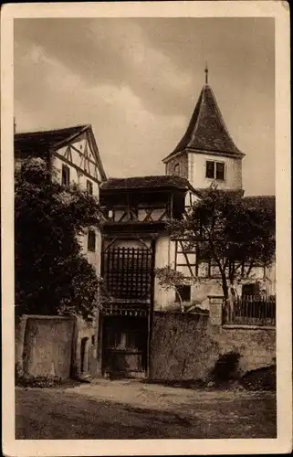 Ak Harburg an der Wörnitz Schwaben, Einlasstor im Schloss mit Fallgitter