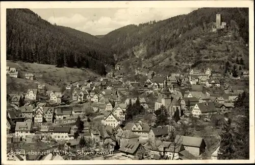 Ak Bad Liebenzell im Schwarzwald, Panorama vom Ort