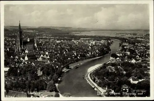 Ak Ulm an der Donau, Fliegeraufnahme