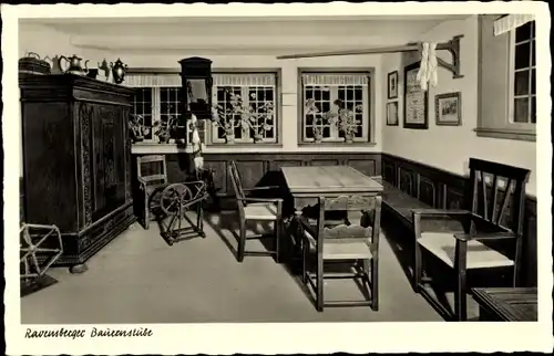Ak Bielefeld, Staatliches Museum, Ravensburger Bauernhausstube um 1500