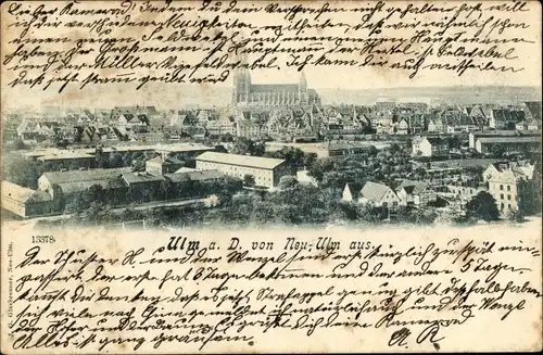 Ak Ulm an der Donau Baden Württemberg, Totalansicht, Münster