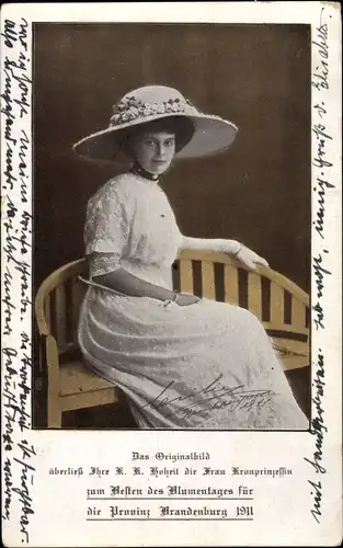 Ak Kronprinzessin Cecilie zu Mecklenburg Schwerin