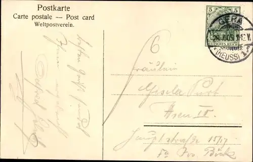 Ak Gera in Thüringen, Adelheidstraße