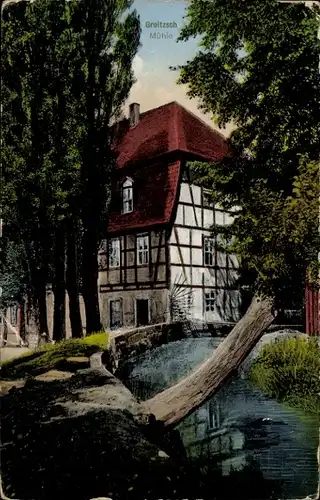 Ak Groitzsch in Sachsen, Mühle