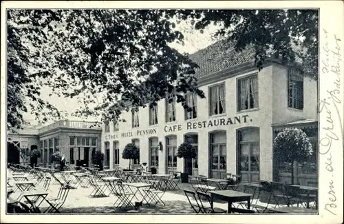 Ak Utrecht Niederlande, Terrassenblick, Hotel Café Restaurant