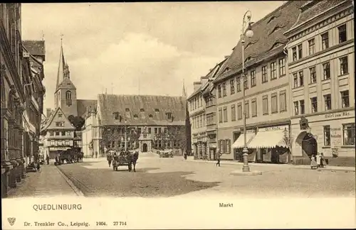 Ak Quedlinburg im Harz, Marktplatz 