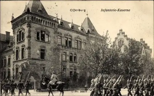 Ak Offenburg in Baden Schwarzwald, Infanterie-Kaserne