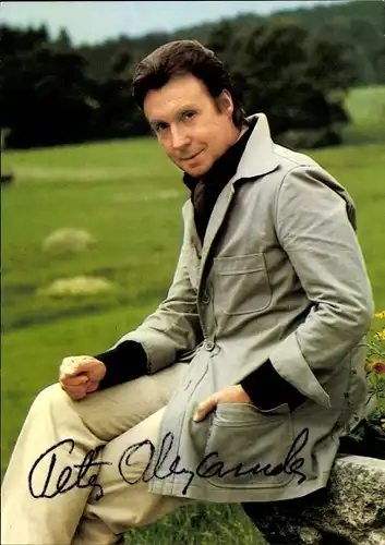 Ak Schauspieler und Sänger Peter Alexander, Portrait, Autogramm