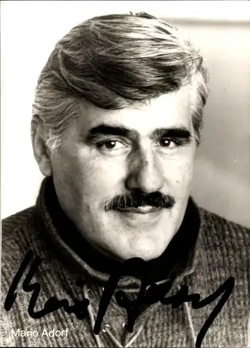 Ak Schauspieler Mario Adorf, Portrait, Autogramm