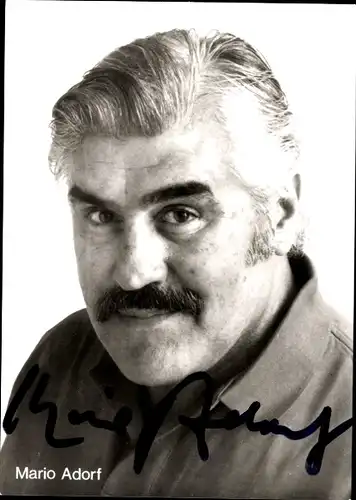 Ak Schauspieler Mario Adorf, Portrait, Autogramm