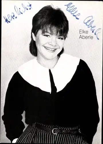 Ak Schauspielerin Elke Aberle, Portrait, Autogramm