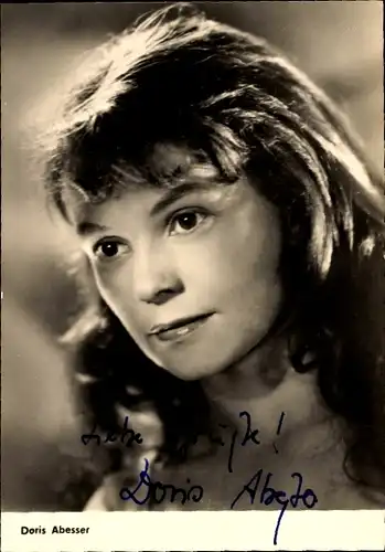 Ak Schauspielerin Doris Abesser, Portrait, Autogramm