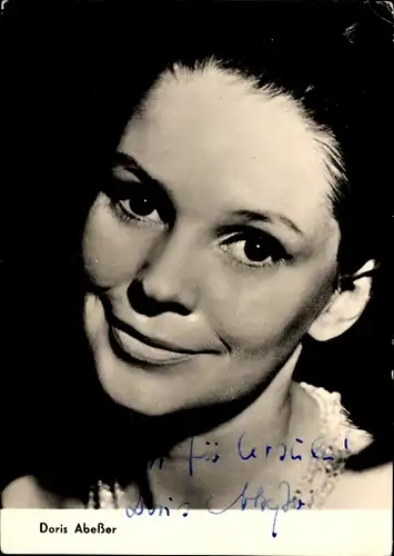 Ak Schauspielerin Doris Abeßer, Portrait, Autogramm