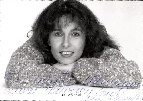 Ak Schauspielerin Ria Schindler, Portrait, Autogramm