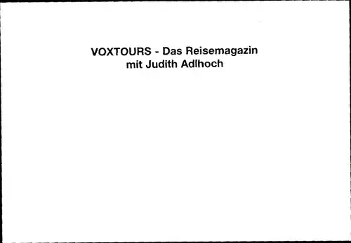 Ak Schauspielerin Judith Adlhoch, Portrait, Autogramm, VoxTours, Palme