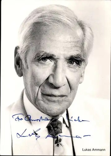 Ak Schauspieler Lukas Ammann, Portrait, Autogramm
