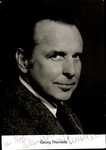 Ak Schauspieler Georg Thomalla, Portrait, Autogramm
