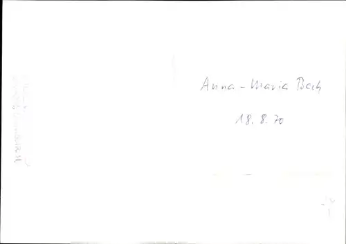 Ak Schauspielerin Anna-Maria Bach, Portrait, Autogramm